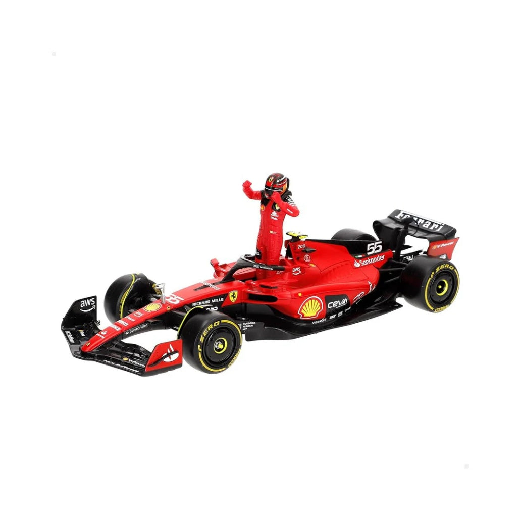 Bburago F1 2023 Ferrari F1 Team SF-23 With Driver Figure - Charles Leclerc 1/24 Scale