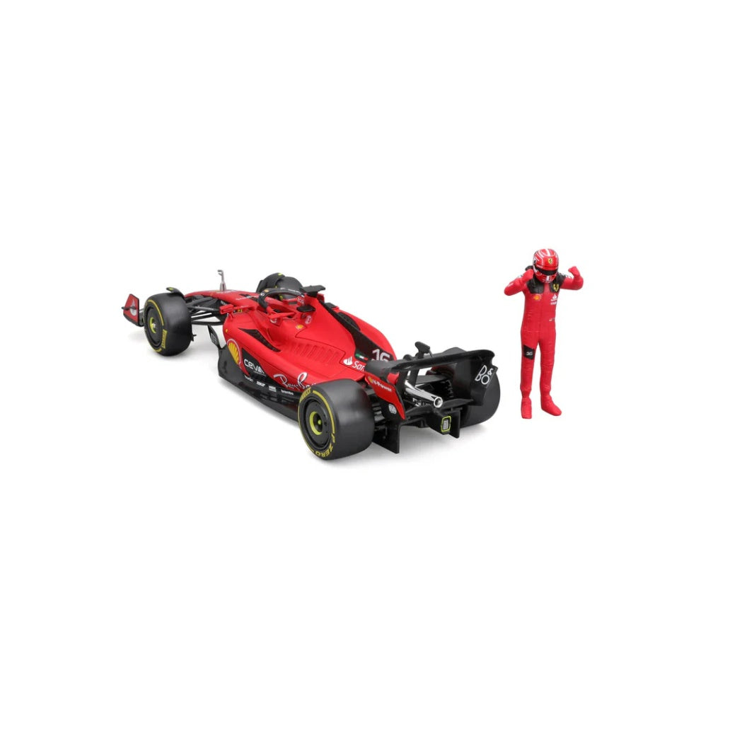 Bburago F1 2023 Ferrari F1 Team SF-23 With Driver Figure - Charles Leclerc 1/24 Scale