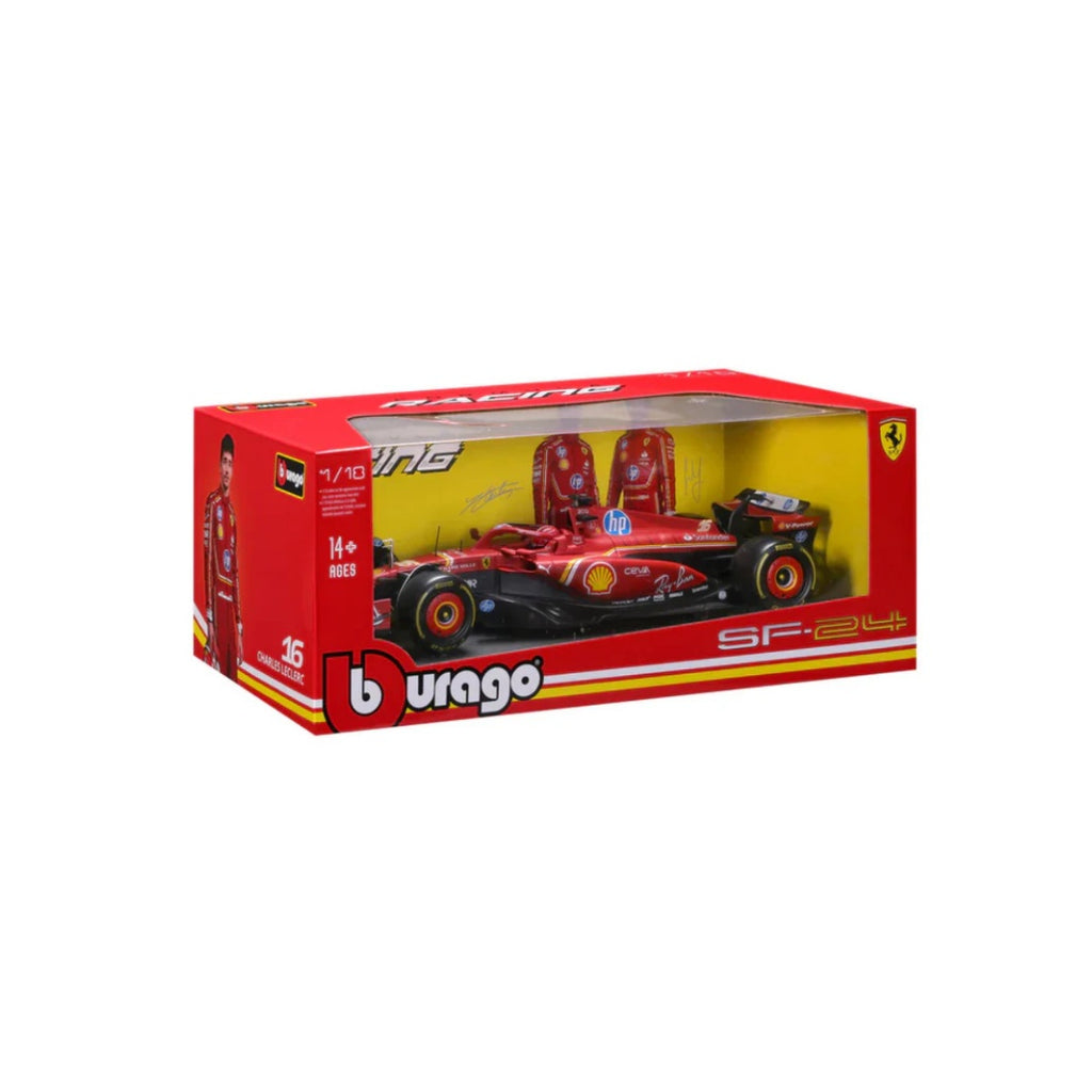 Bburago F1 2023 Ferrari F1 Team SF-23 No.55 - Carlos Sainz With Helmet 1/24 Scale