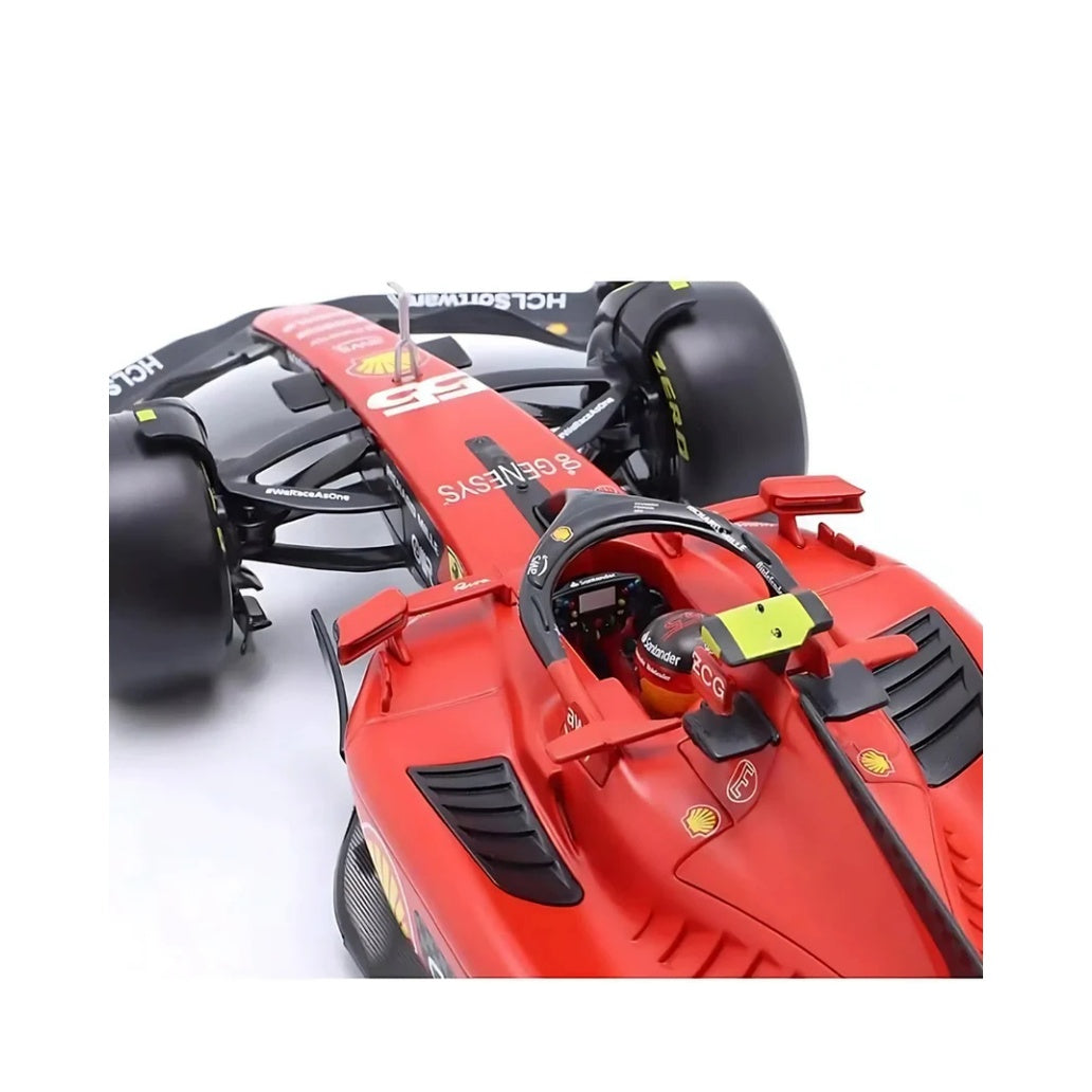 Bburago F1 2023 Ferrari F1 Team SF-23 No.55 - Carlos Sainz With Helmet 1/24 Scale