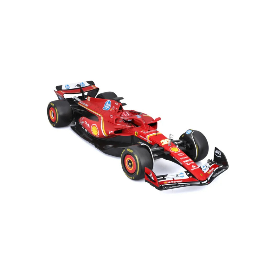 Bburago F1 2023 Ferrari F1 Team SF-23 No.55 - Carlos Sainz With Helmet 1/24 Scale