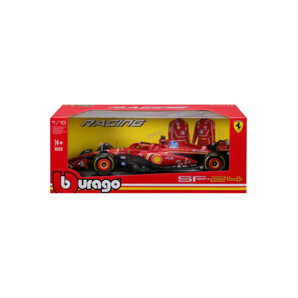 Bburago F1 2023 Ferrari F1 Team SF-23 No.55 - Carlos Sainz With Helmet 1/24 Scale