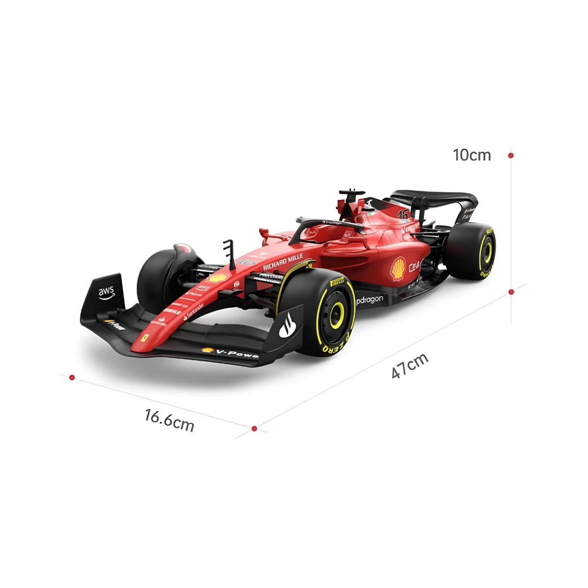 Rastar Formula One F1 RC Remote Control Ferrari F1-75 1/12 Scale Car