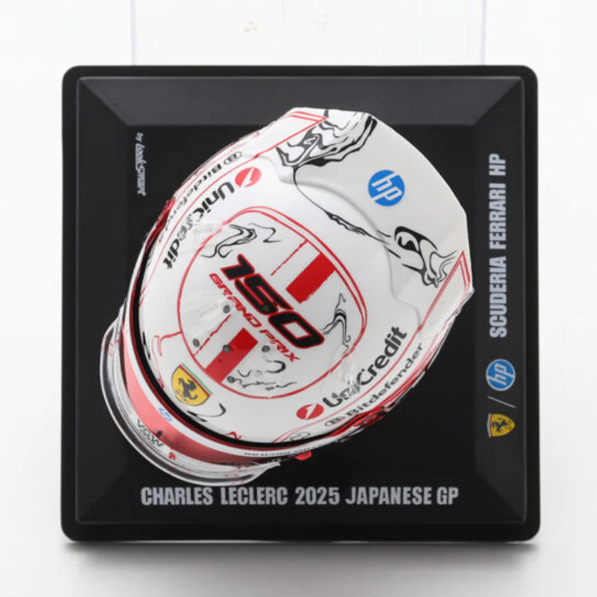 Spark LookSmart Charles Leclerc – Scuderia Ferrari HP Japan GP 2025 – 150TH GP Mini Replica Helmet 1/5 Scale