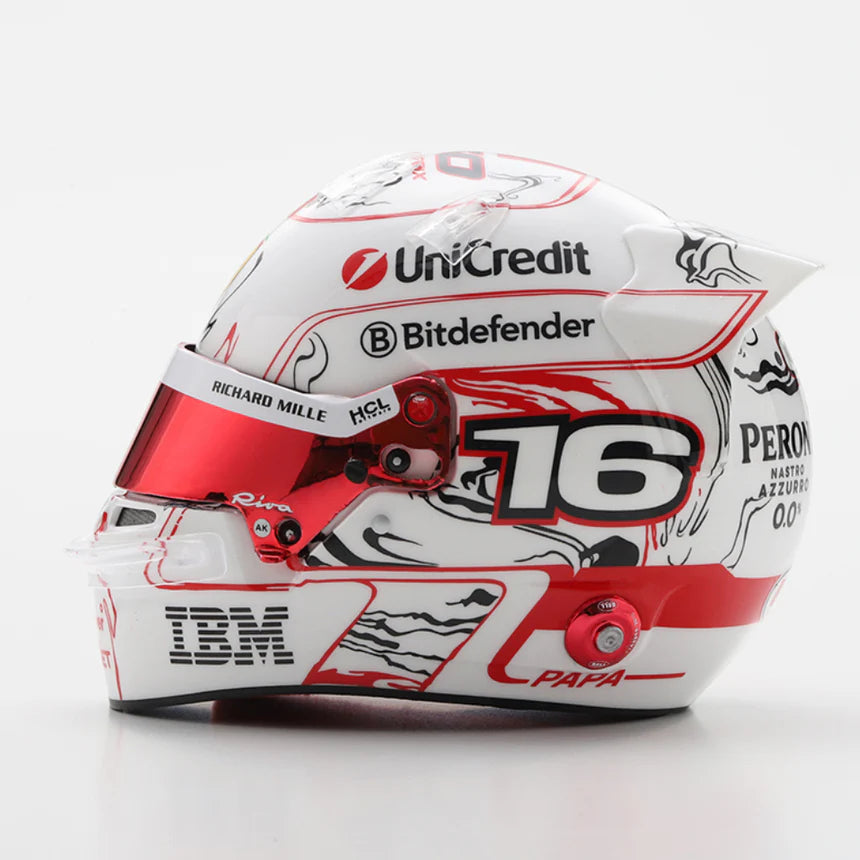 Spark LookSmart Charles Leclerc – Scuderia Ferrari HP Japan GP 2025 – 150TH GP Mini Replica Helmet 1/5 Scale