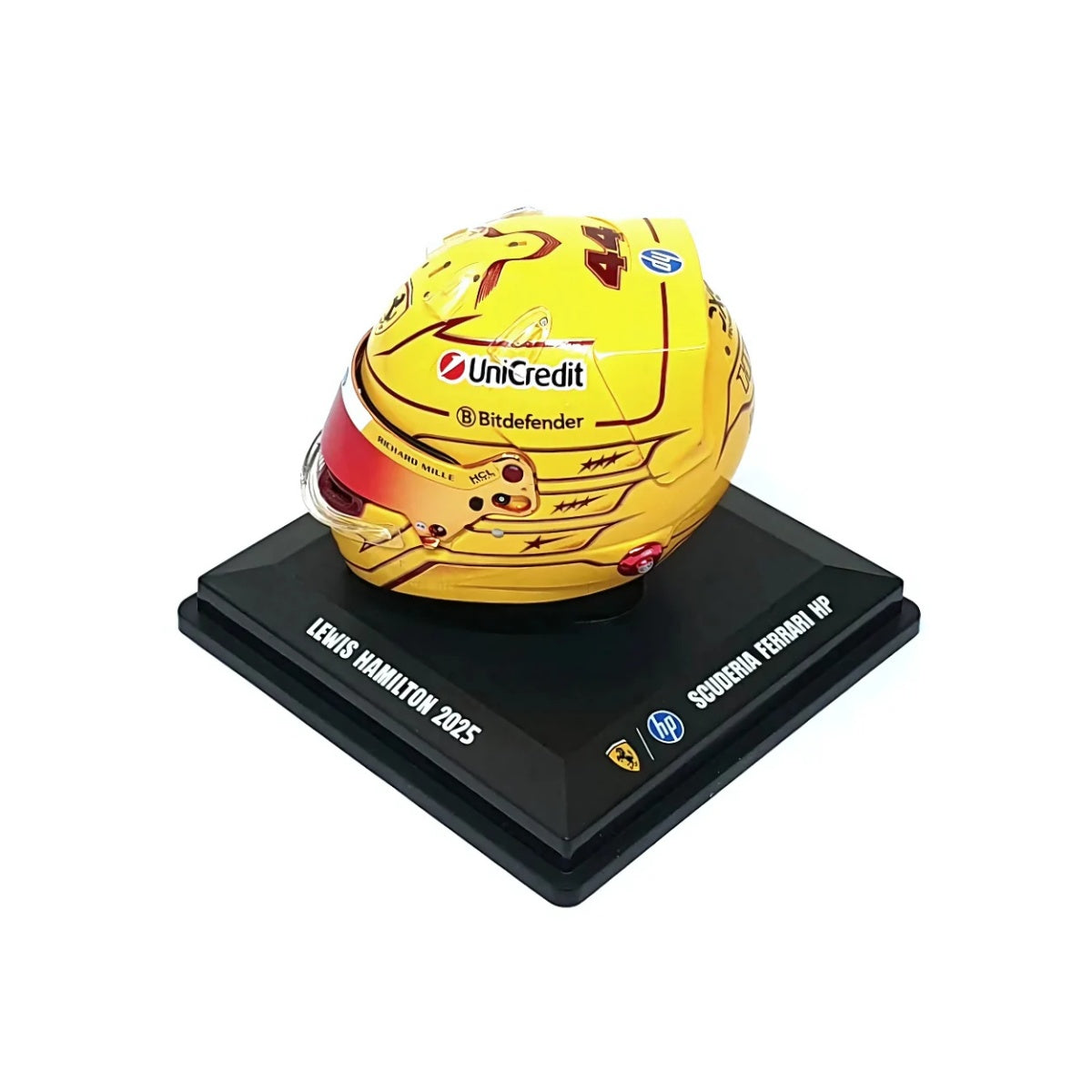 Spark LookSmart Lewis Hamilton -Scuderia Ferrari HPFiorano Test 2025 Mini Replica Helmet Model 1/5Scale