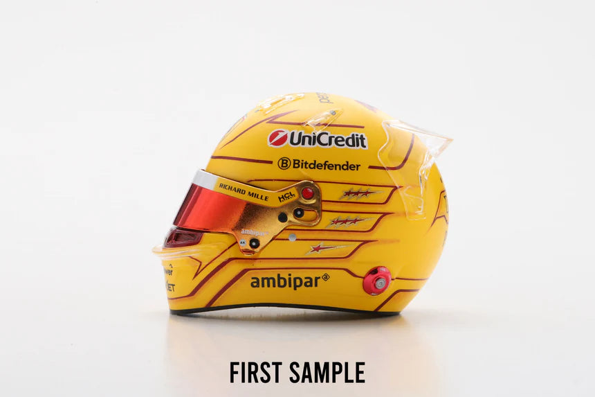Spark LookSmart Lewis Hamilton – Scuderia Ferrari HP Monaco GP 2025 Mini Replica Helmet 1/5 Scale